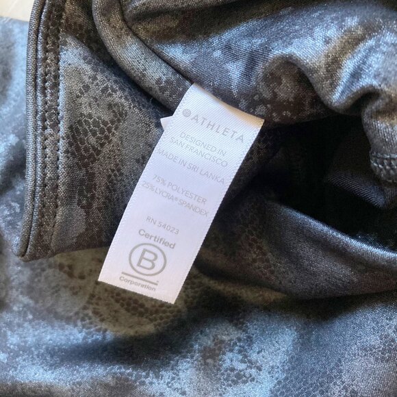 Athleta Gray Silver Metallic Pearl Shine Elation Misty Lace High Waist Leggings - Picture 8 of 9